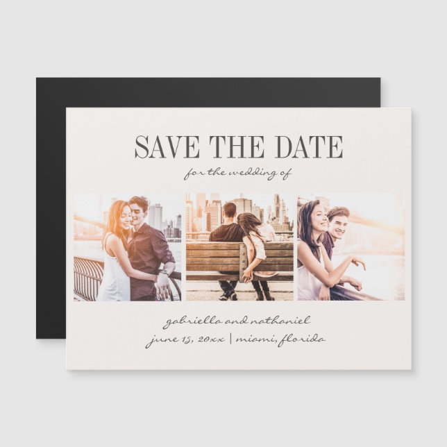 Créez votre propre photo manuscrite moderne 3 phot (Devant / Derrière)