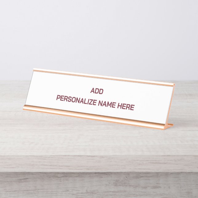 Créez Votre Propre Plaque De Bureau (Devant)
