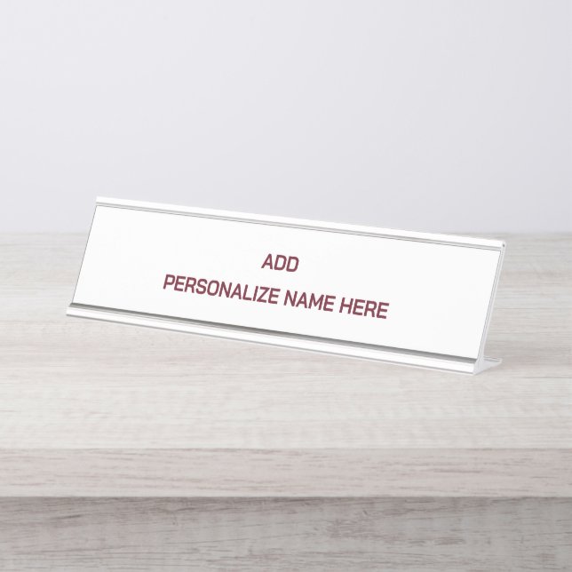 Créez Votre Propre Plaque De Bureau (Devant)