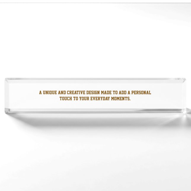 Créez votre propre plaque nominative de bureau (Devant)
