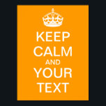 Créez Votre Propre Poster "Keep Calm & Carry On" !<br><div class="desc">Créez votre propre affiche personnelle "Keep Calm and Carry On" sur un arrière - plan orange ! Allez-y et remplissez votre propre texte dans les cases fournies, et n'hésitez pas à customiser comme vous le souhaitez (couleur arrière - plan, ajouter des images, etc). Idéal pour les enseignants - faites une...</div>