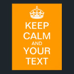 Créez Votre Propre Poster "Keep Calm & Carry On" !<br><div class="desc">Créez votre propre affiche personnelle "Keep Calm and Carry On" sur un arrière - plan orange ! Allez-y et remplissez votre propre texte dans les cases fournies, et n'hésitez pas à customiser comme vous le souhaitez (couleur arrière - plan, ajouter des images, etc). Idéal pour les enseignants - faites une...</div>