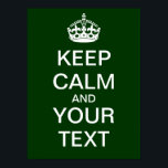 Créez Votre Propre Poster "Keep Calm & Carry On" !<br><div class="desc">Créez votre propre affiche "Keep Calm and Carry On" sur un green de forêt ! Allez-y et remplissez votre propre texte dans les cases fournies, et n'hésitez pas à customiser comme vous le souhaitez (couleur arrière - plan, ajouter des images, etc). Idéal pour les enseignants - faites une affiche personnalisée...</div>
