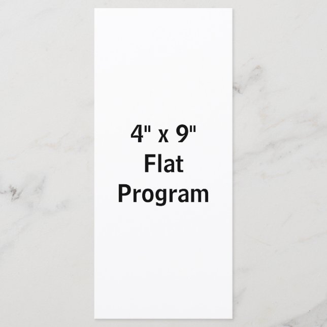 Créez votre propre programme plat 10 x 23 cm (Devant)