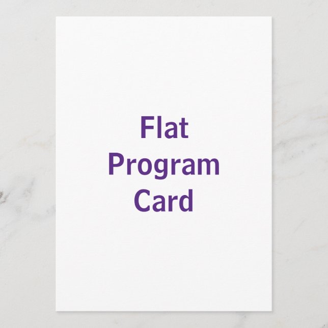 Créez votre propre programme plat 5,5" x 7,5" (Devant)