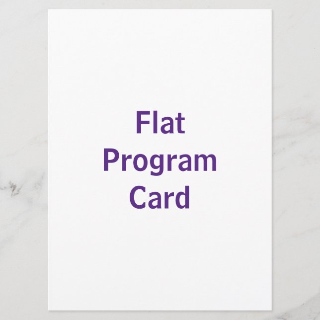 Créez votre propre programme plat 6,5" x 8,75"  (Devant)