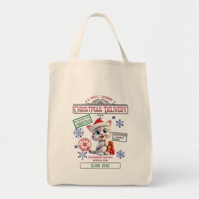 Créez votre propre sac cadeau de Noël Kitty (Devant)