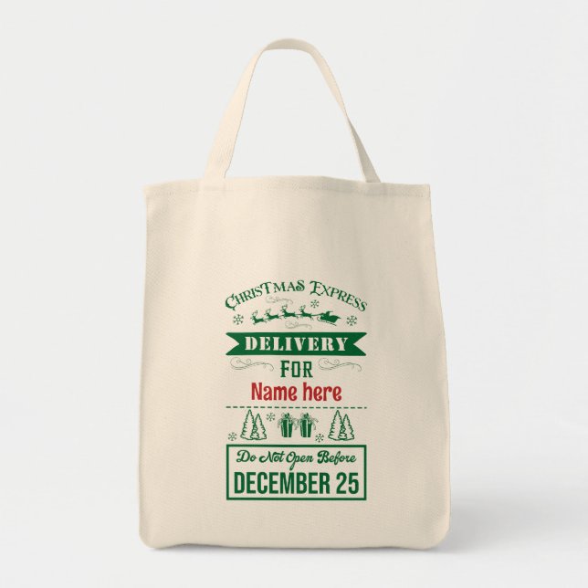 Créez votre propre sac cadeau Express de Noël (Devant)