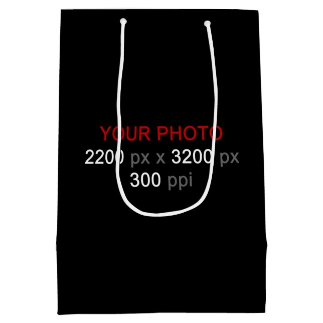 Créez votre propre sac cadeau photo moyen (Dos)