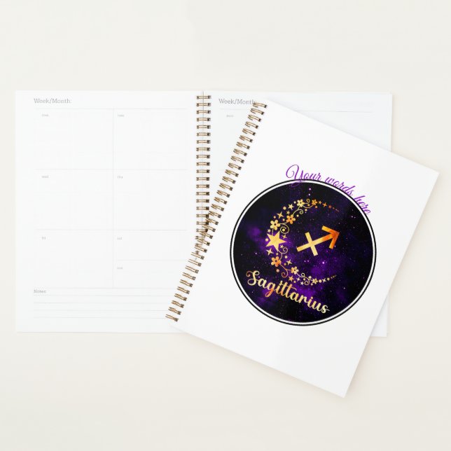 Créez votre propre Sagittaire céleste violet (Devant avec enveloppe)