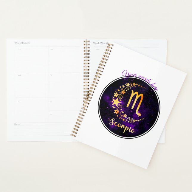 Créez votre propre Scorpion céleste violet Zodiac (Devant avec enveloppe)