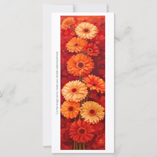 Créez votre propre Signet de Gerberas Orange Peint (Devant)