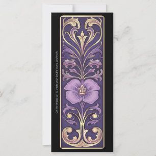 Créez votre propre Signet Floral Violet Art Déco