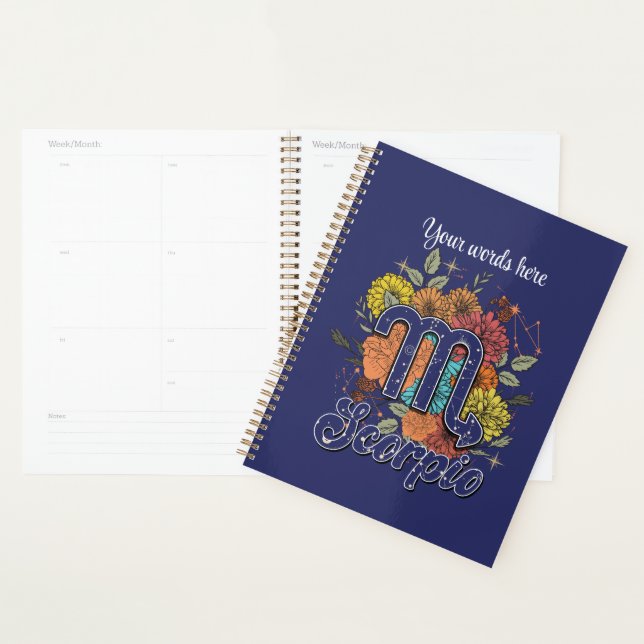 Créez votre propre starry Floral Scorpio Zodiac (Devant avec enveloppe)