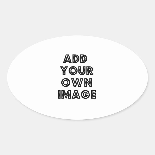 Créez Votre Propre Sticker En Forme Ovale ! (Devant)