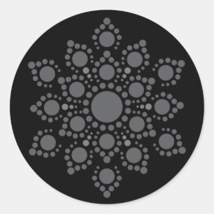 Créez votre propre Sticker rond Mandala Classic