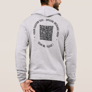 Créez Votre Propre Sweat à Capuche Code QR Texte P