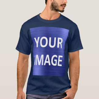 Créez votre propre T-shirt bleu marine masculin