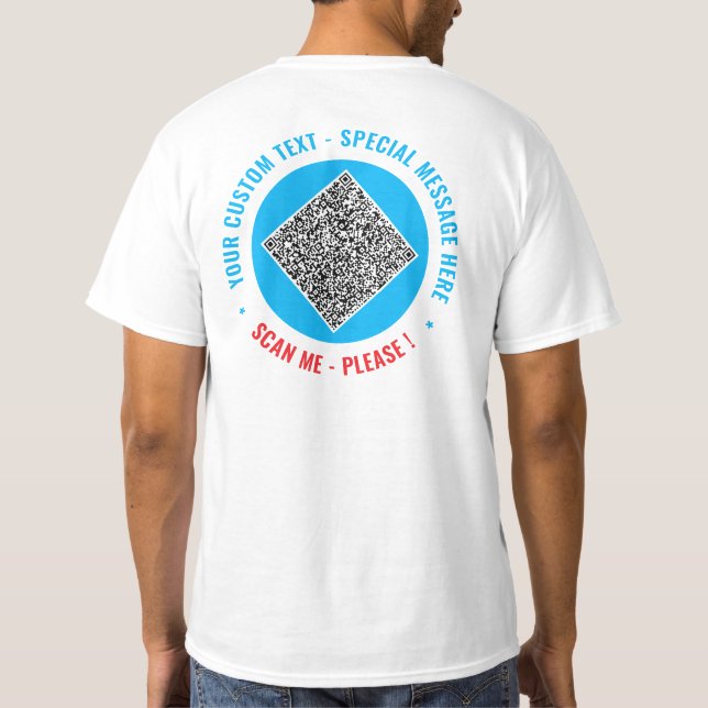 Créez votre propre T-shirt de code QR avec du text (Dos)