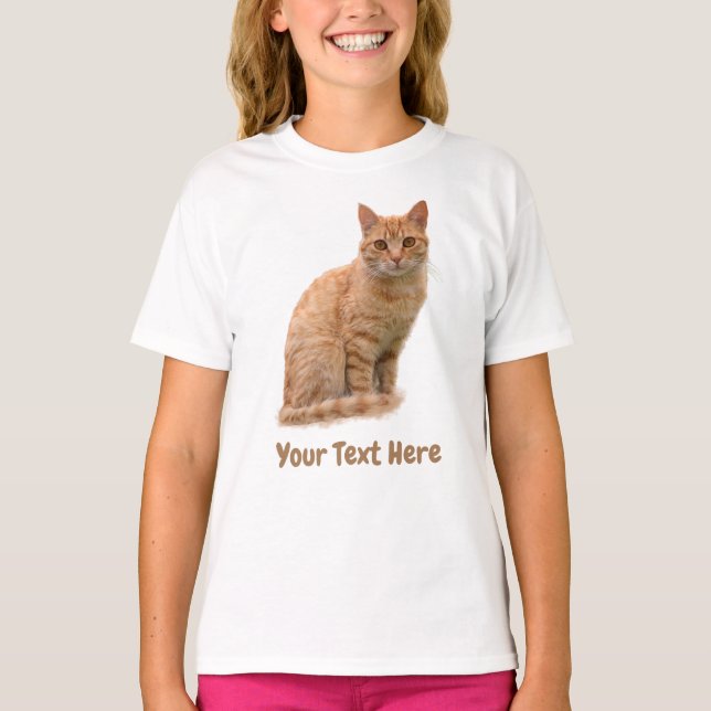 Créez votre propre T-shirt photo chat mignon (Devant)