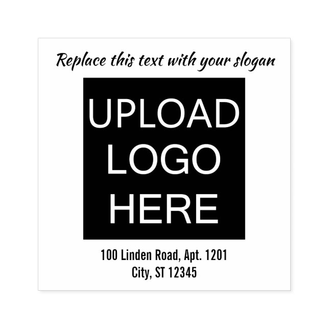 Créez votre propre tampon de logo slogan adresse é (Impression)