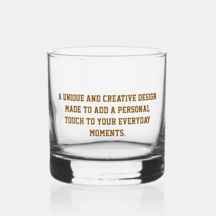 Créez Votre Propre Verre à Whisky