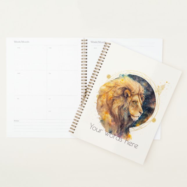 Créez votre propre Zodiac Gold & Blue Leo (Devant avec enveloppe)