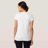 T-shirt col en V en jersey +Canvas pour femmes (Dos entier)