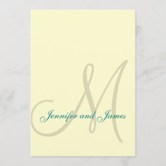 Crème aux invitations de mariage turquoise et mode