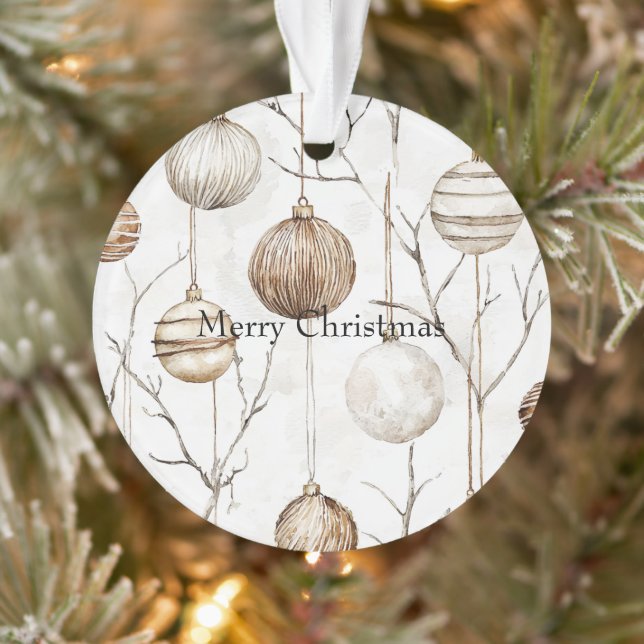 Crème biologique Tan ornements de Noël (Arbre)