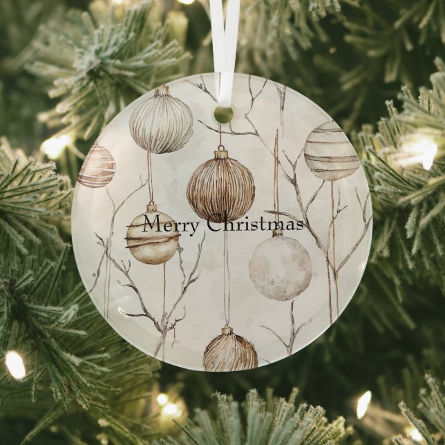 Crème biologique Tan ornements de Noël (Insitu)