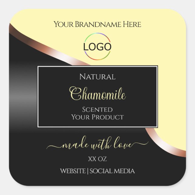 Crème Black Wavy Rose Gold avec Étiquette de produ (Devant)