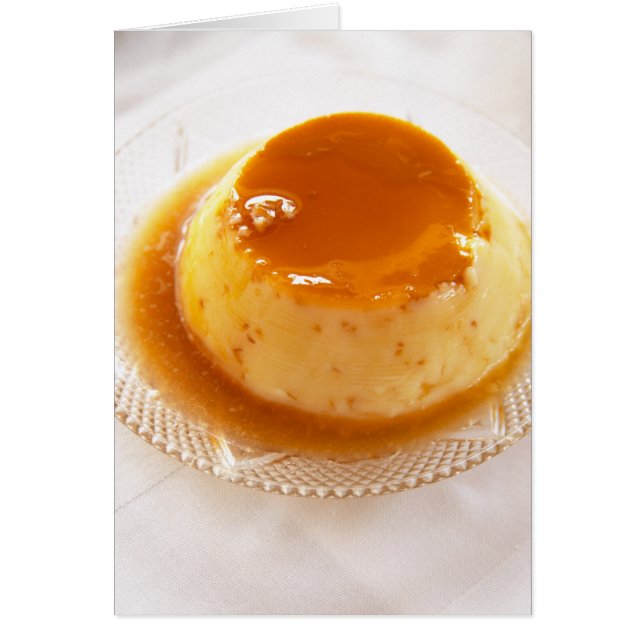 Crème caramel type de pudding au caramel (Devant)