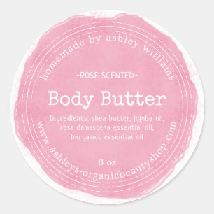 Crème Corporelle Maison Rose Biologique Étiquette 