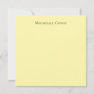 Crème couleur minimaliste Plaque élégante carte pl