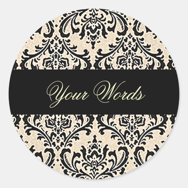 Crème Damask ~ Stickers (Devant)