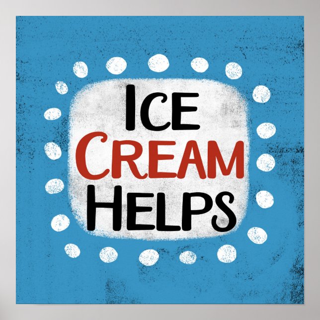 Crème de glace aide Poster Wall Art (Devant)