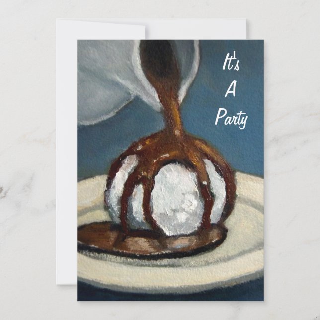 Crème de glace et chocolat : Invitation à la fête  (Devant)