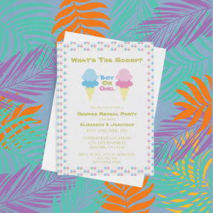 Crème de glace Genre Révéler Invitation