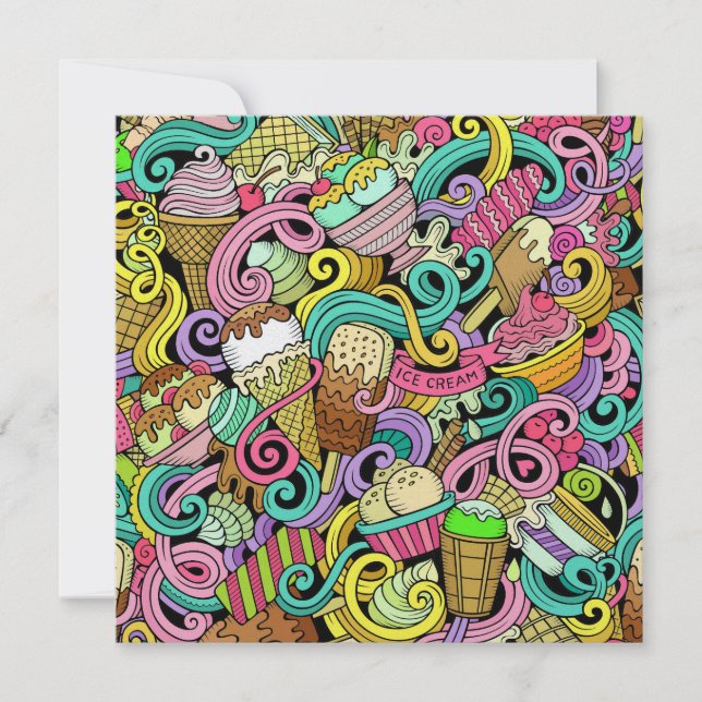 Crème de glace Invitations de fête irrésistibles (Devant)