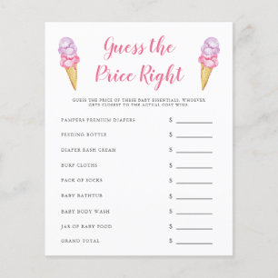 Crème De Glace Rose Devinez Le Prix Bon Jeu