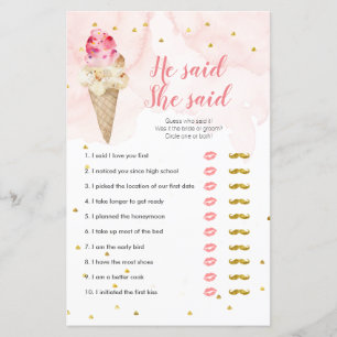 Crème de glace rose rousse Il a dit qu'elle a dit