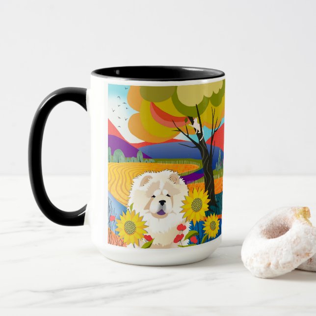 CRÈME DE LA CROP -Chow- classique mug choisir la c (Avec donut)
