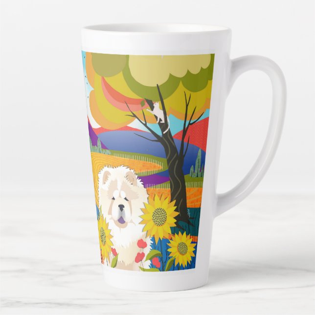 CRÈME DE LA CROP Crème Chow Latte Mug (Droite)