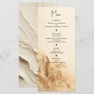 Crème d'ivoire botanique Menu texturé bohème