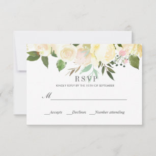 Crème et gris Printemps classique MARIAGE RSVP