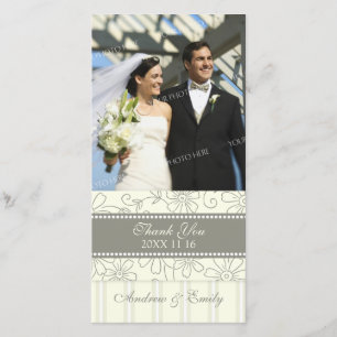 Crème Floral Merci Cartes photos Mariages