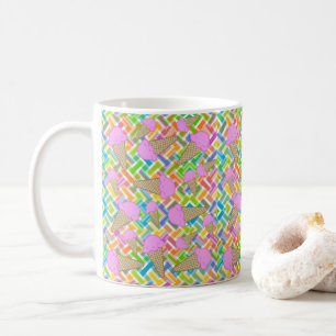 Crème glacée aux fraises Chevron Mug