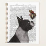Crème glacée Boston Terrier<br><div class="desc">Crème glacée Boston Terrier par FabFunky. Un arrière - plan de la page de livre est muni d'une glace Boston Terrier qui se trouve sur le nez et qui est balancée. | 191979D</div>