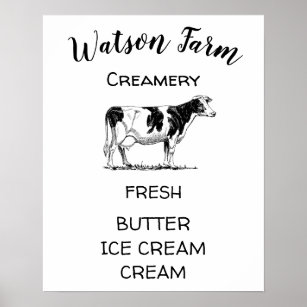 Crème glacée fraîche ⎥ affiche personnalisée